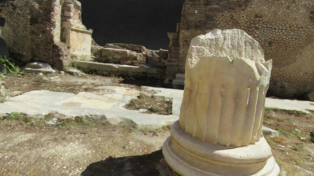 The remains of the portico of the Roman Forum