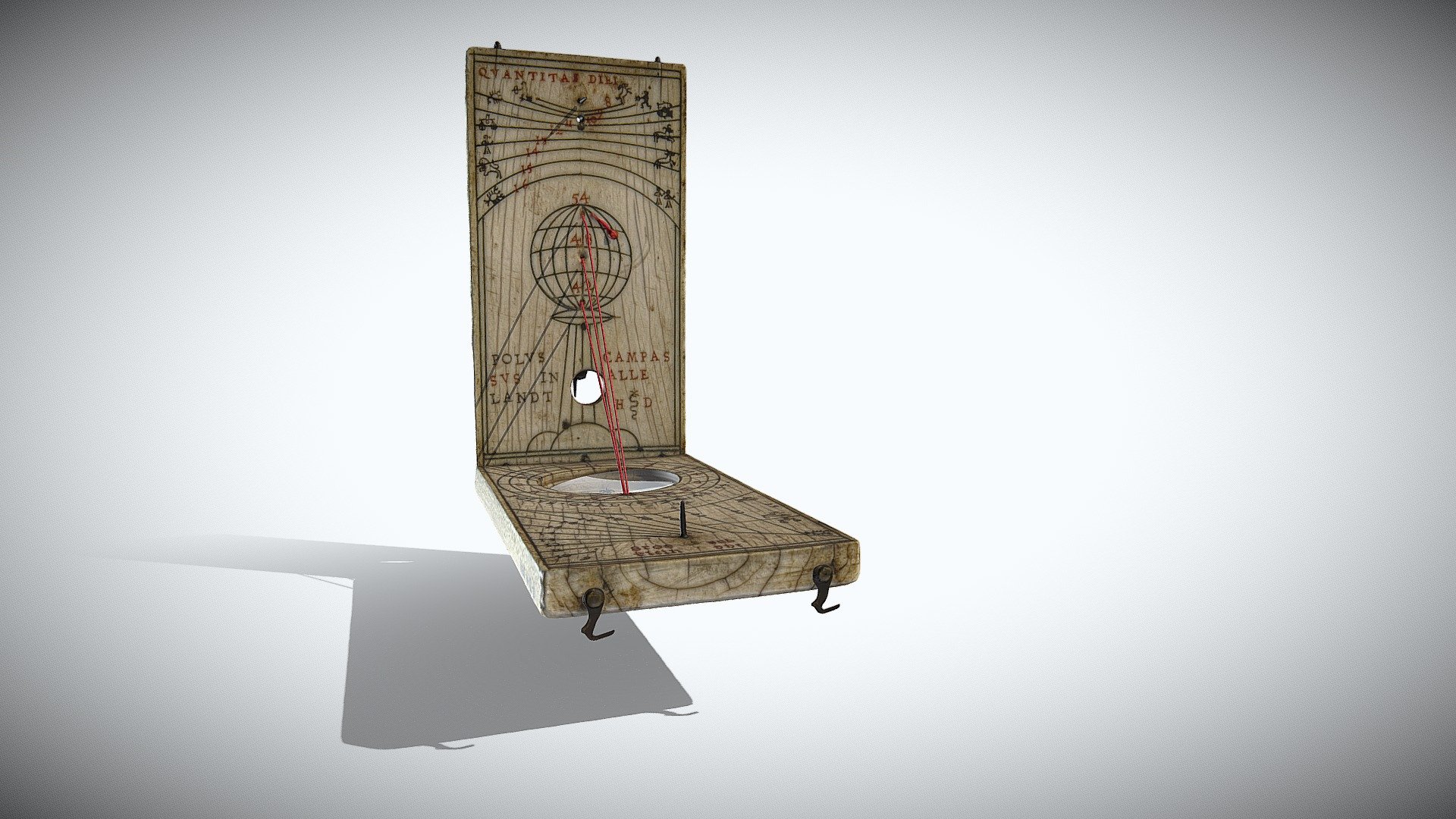 ETH: Folding ivory sundial, ca. 1600