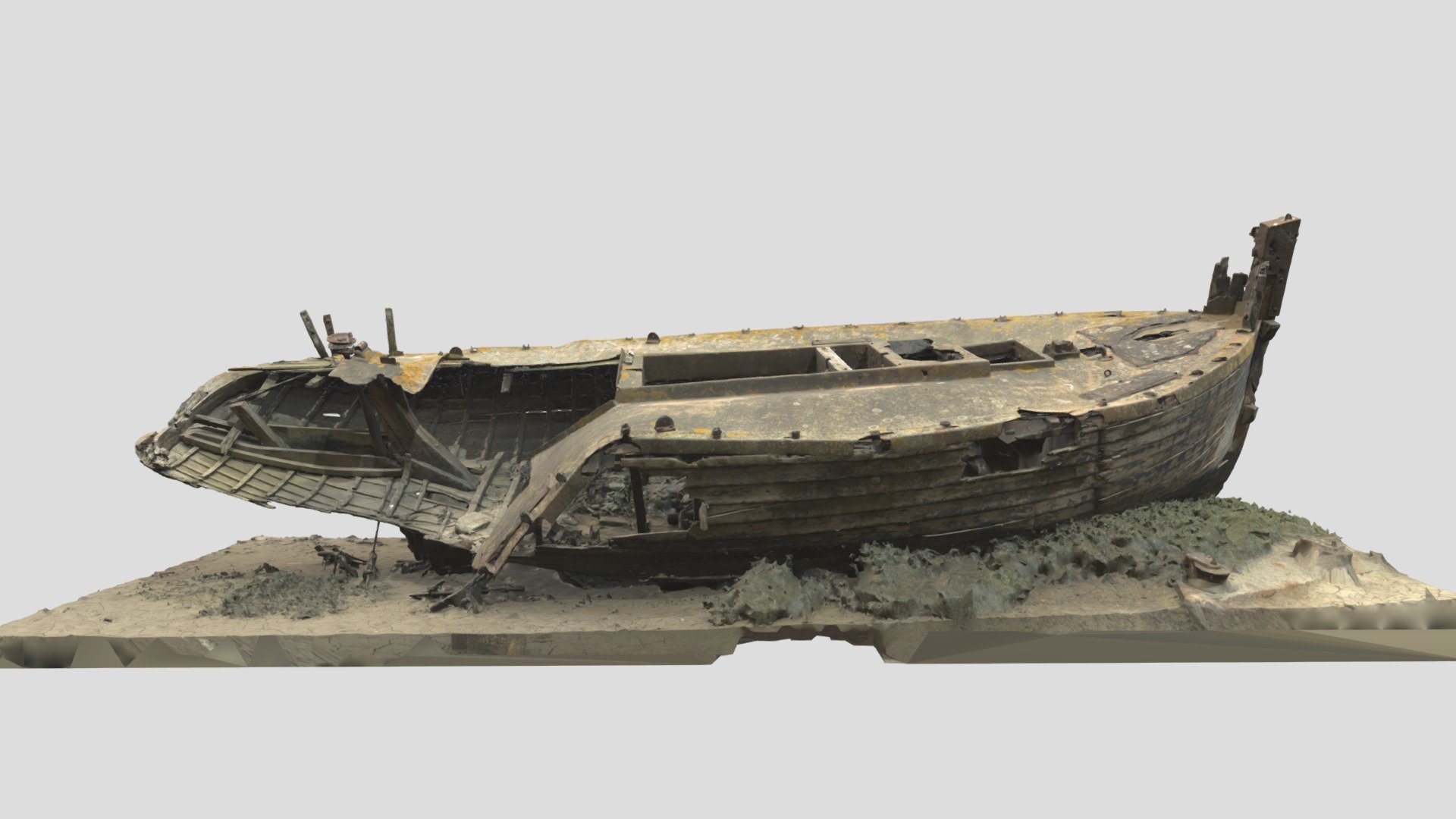 Wooden boat wreck 500k