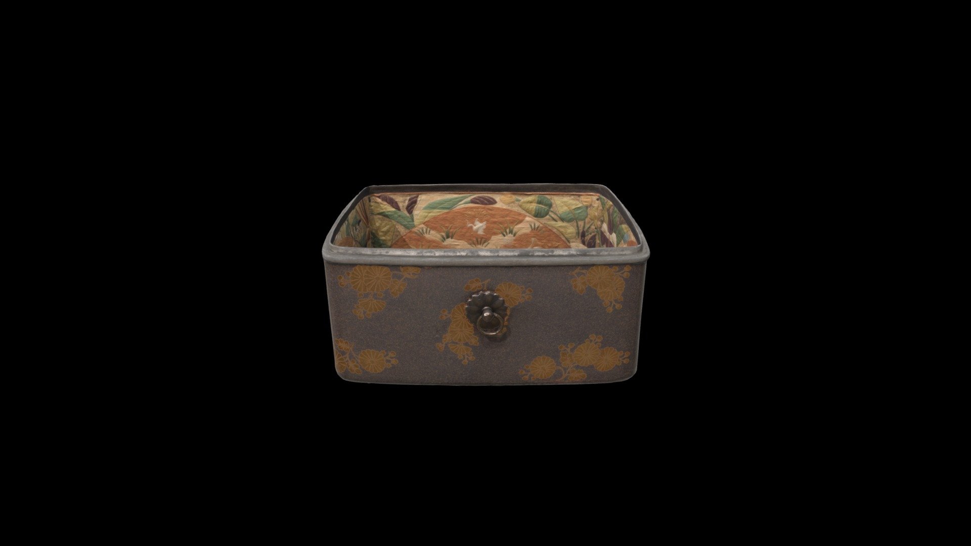 1963.513.a Box with Chrysanthemums (base)