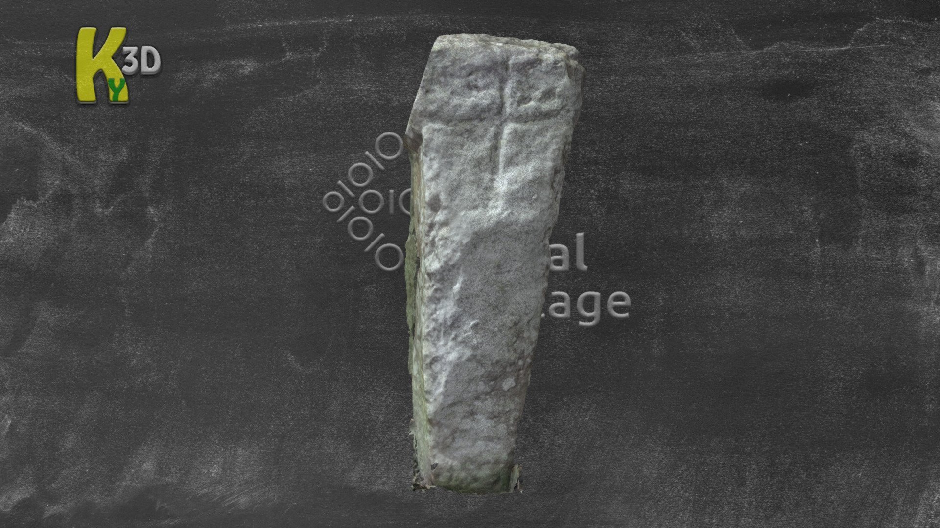 ke042 - 103004 - Cross Inscribed Stone