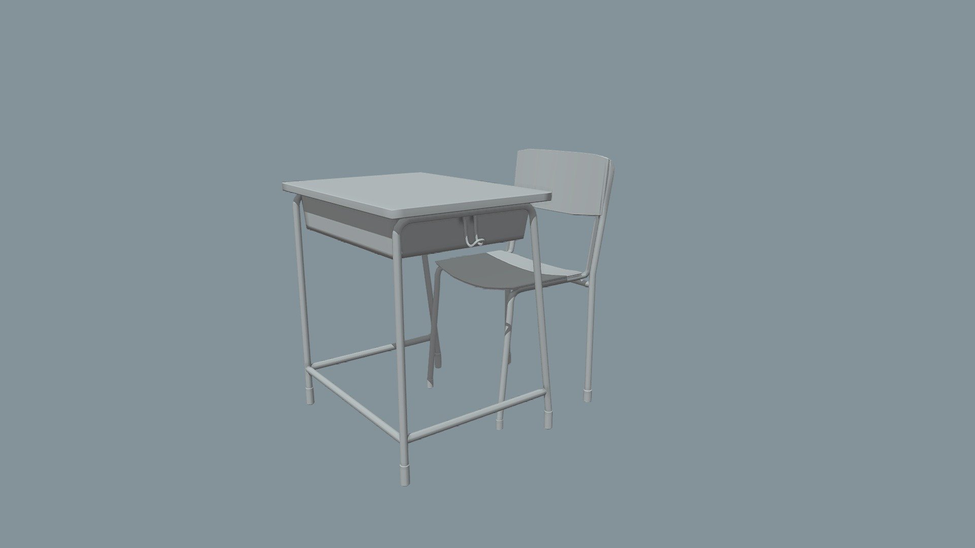 Anime School Desk Model