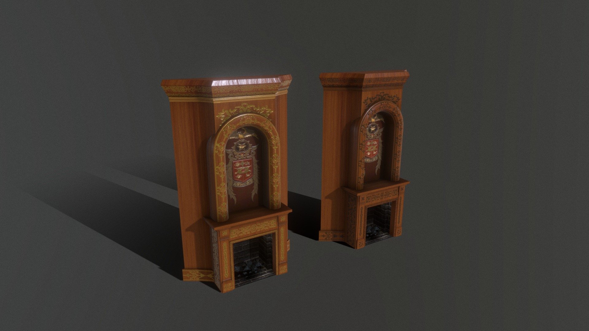 Lowpoly victorian fire place