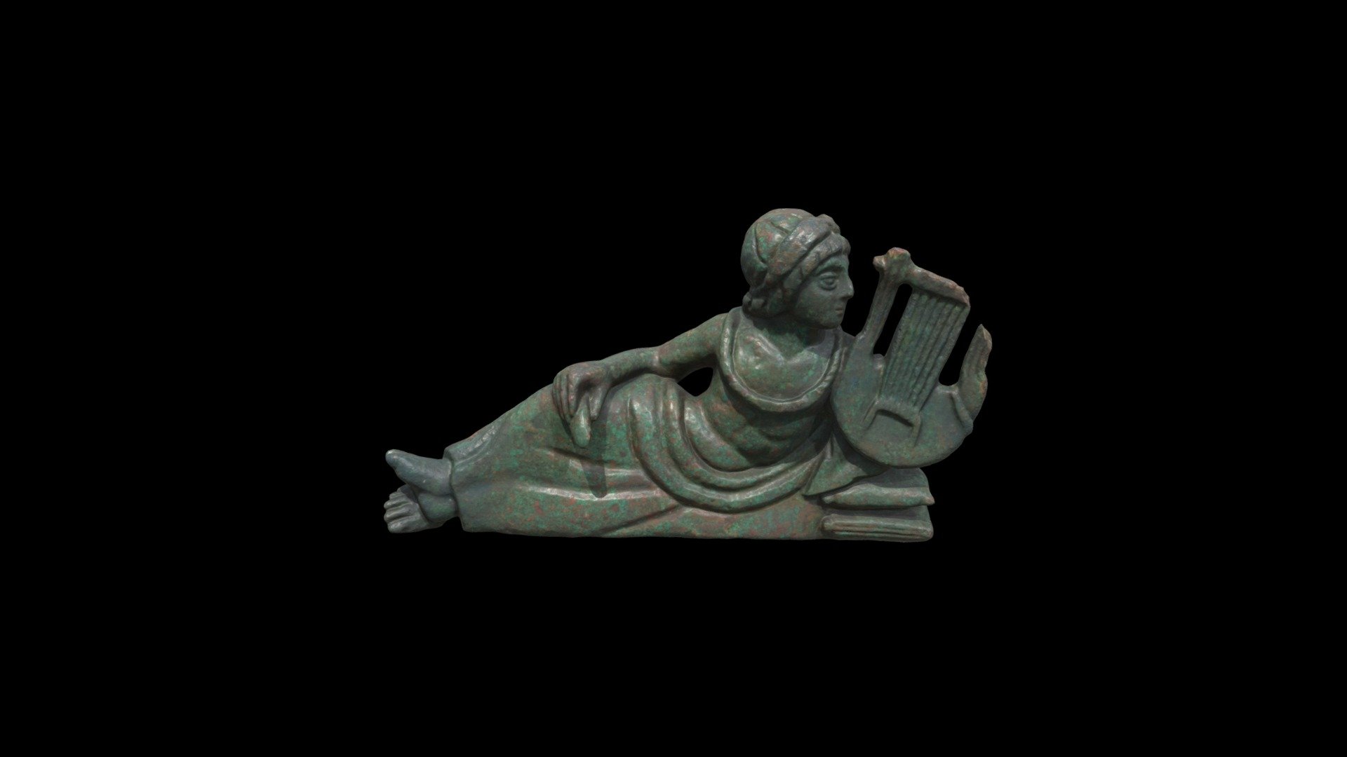 1986.185 Vessel Ornament of Lyre-player
