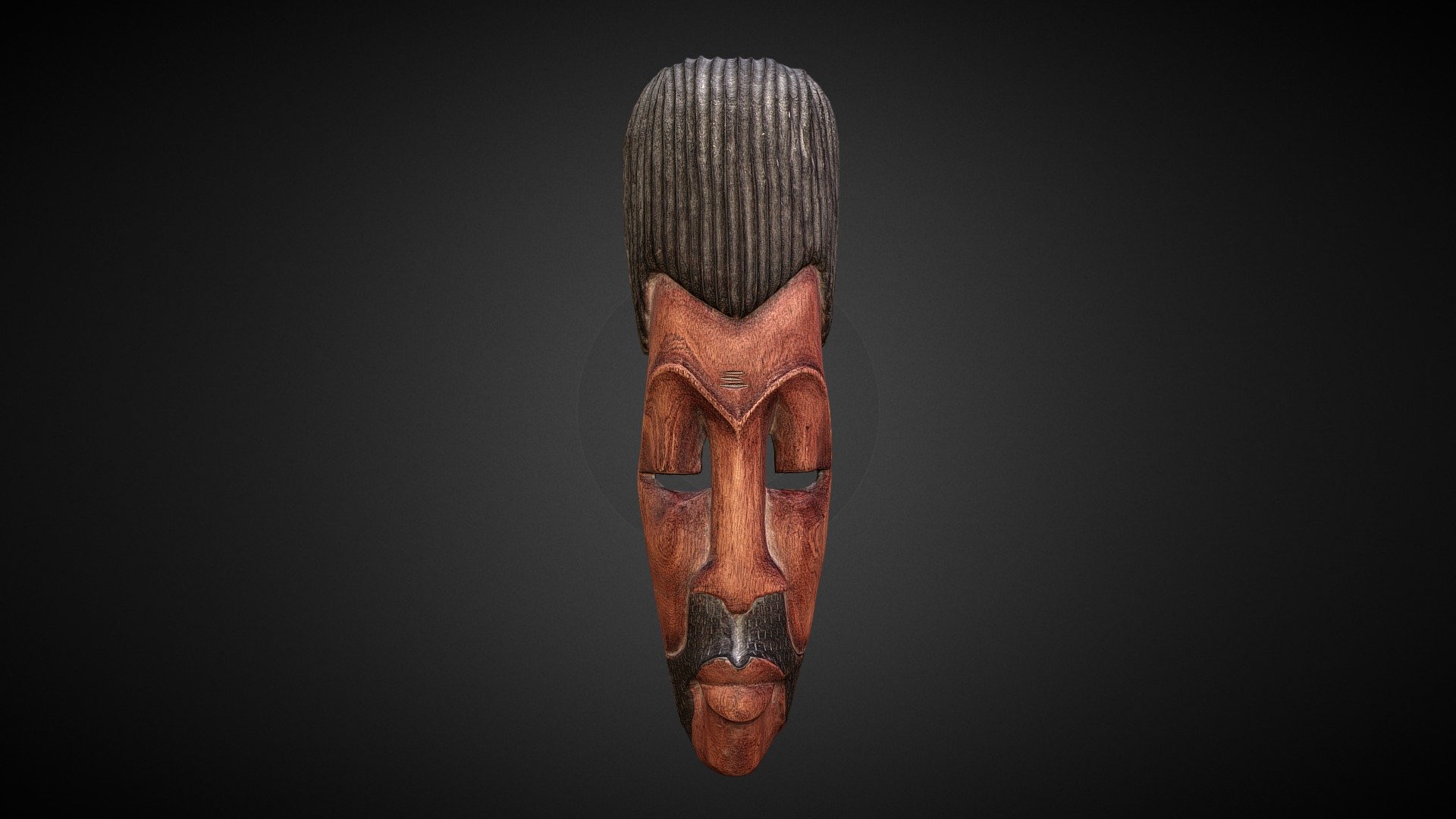 Wooden Mask Masque Man 3D Scan