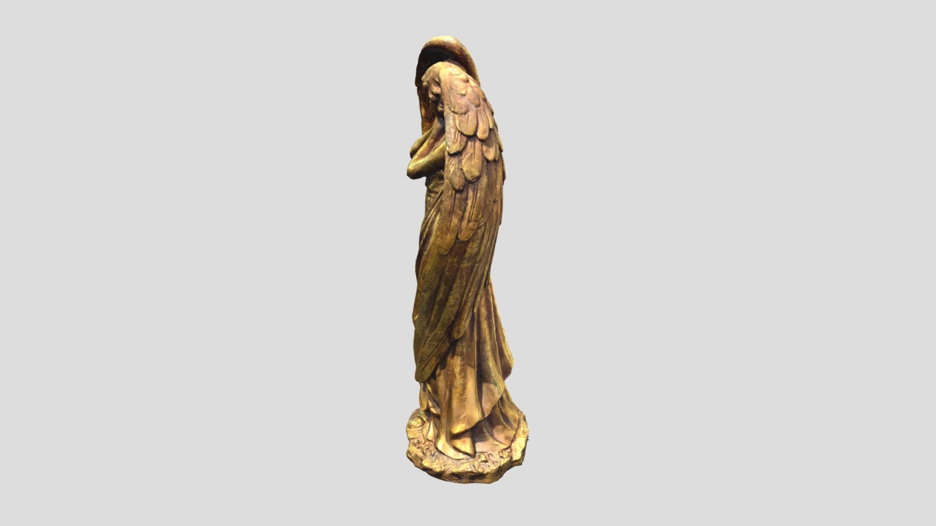 Gilded Golden Angel Statue