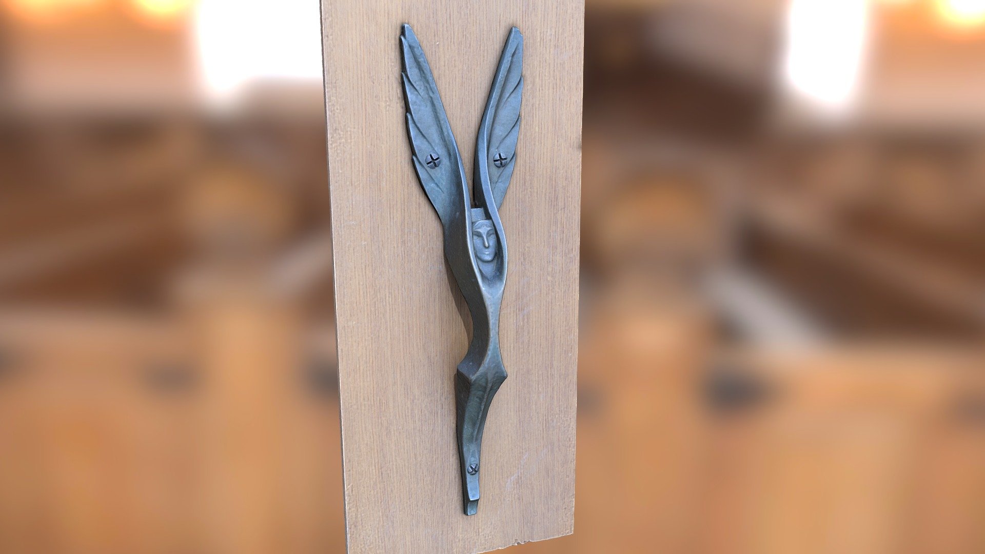 Angel door handle