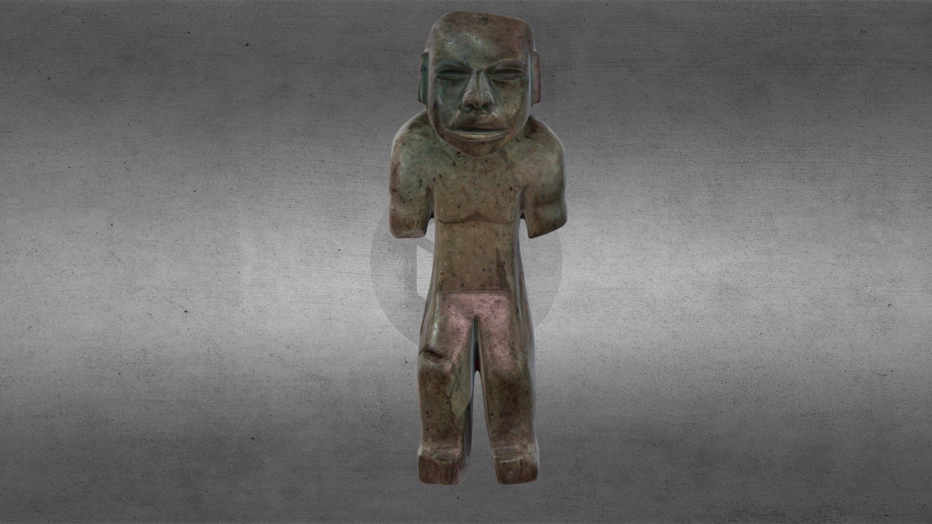 Polished green stone, Olmec Man