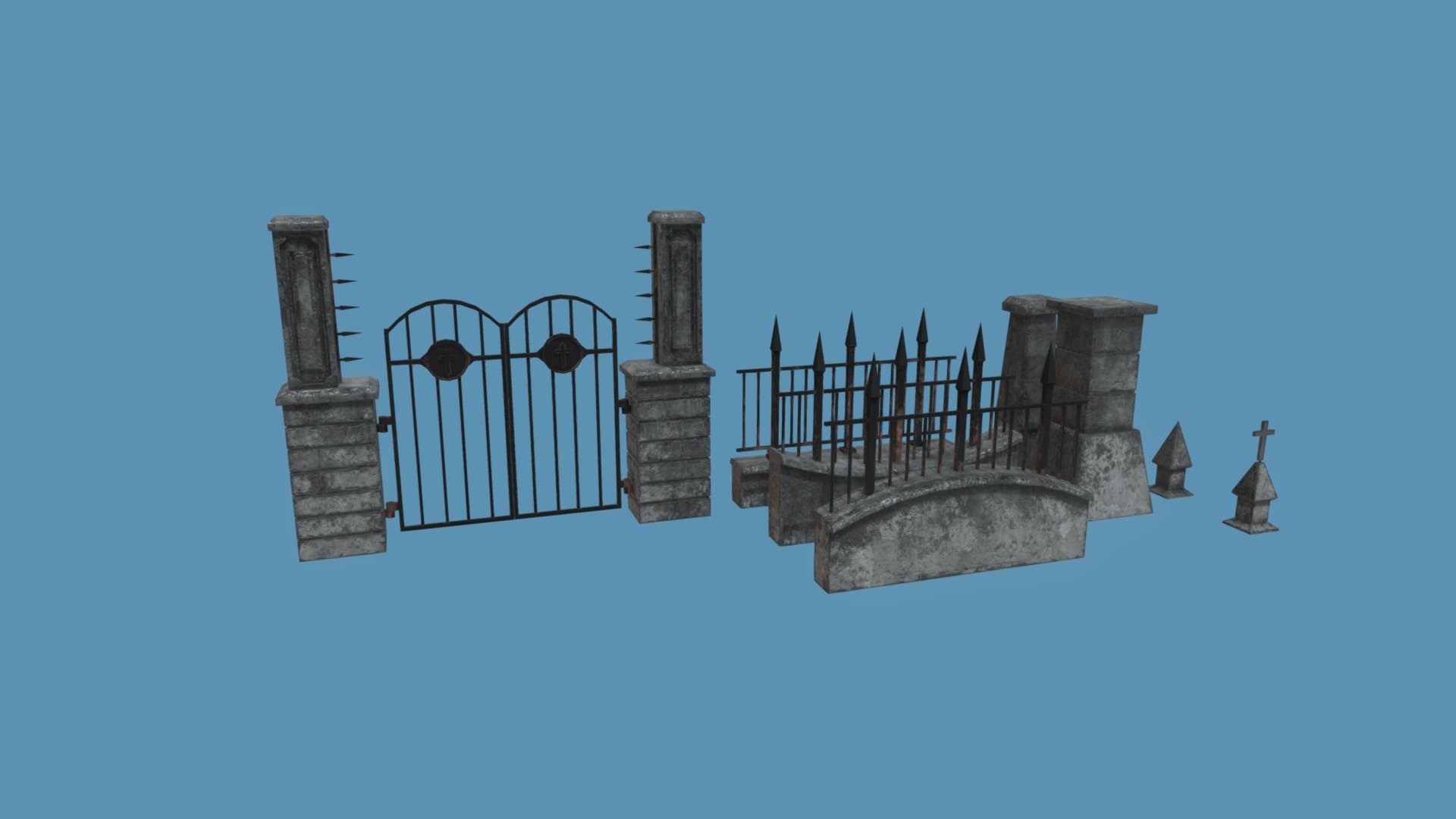 Entrance and fences