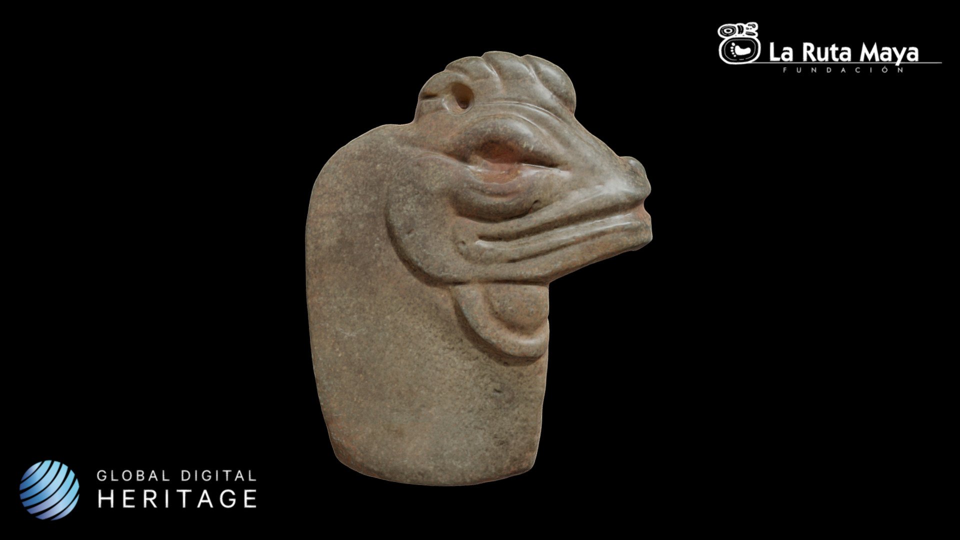 Hacha with reptile head effigy