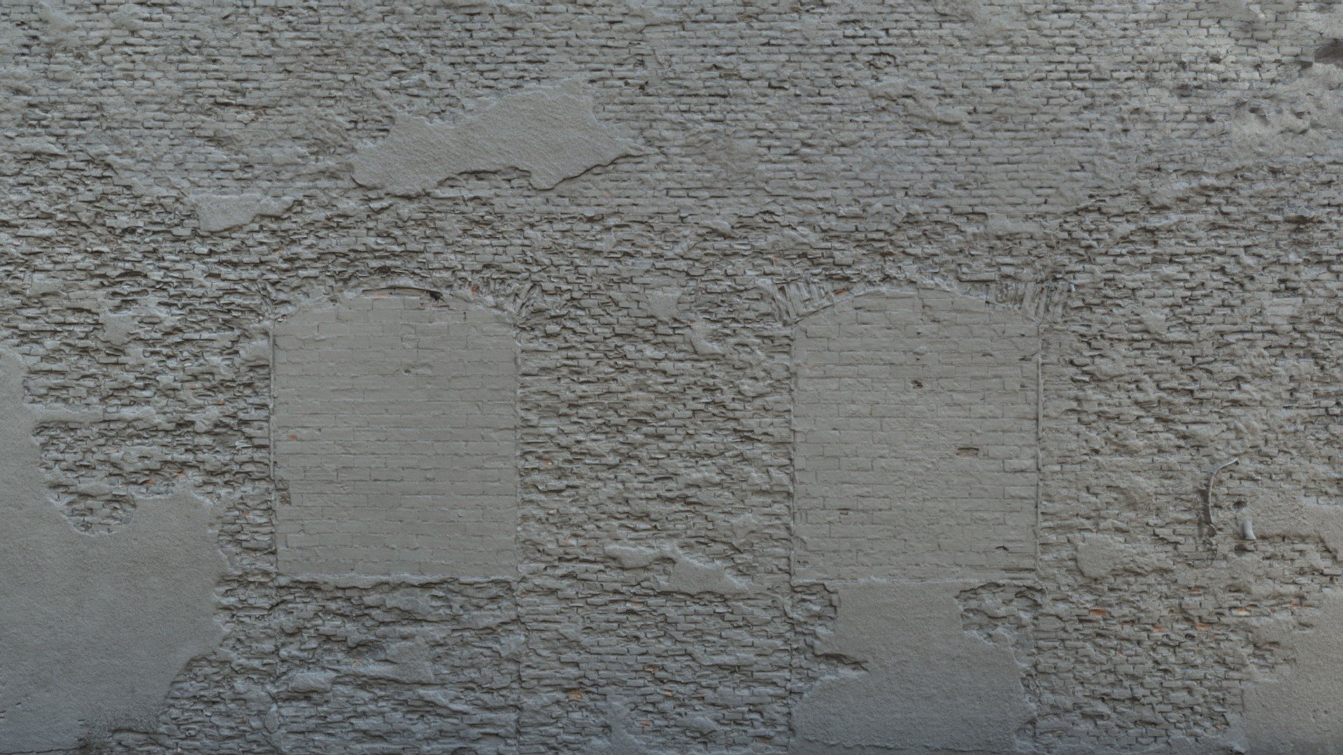 brick wall of old train station