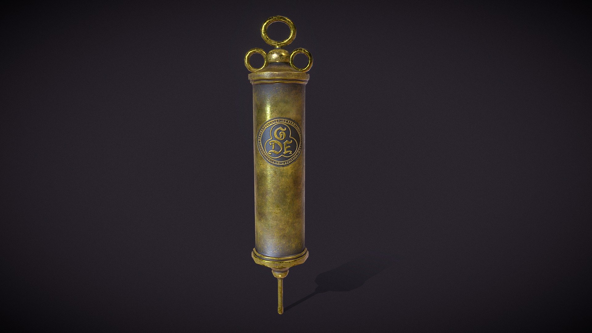 Vintage Medieval Medical Syringe FBX
