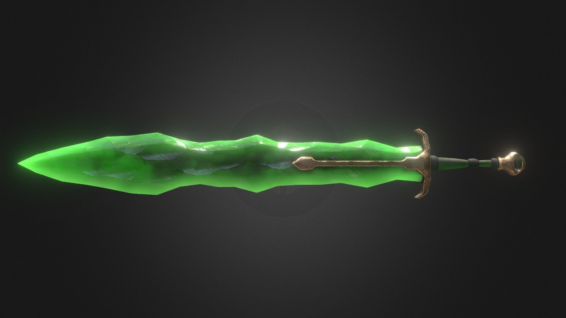 Crystal Longsword (game ready asset)