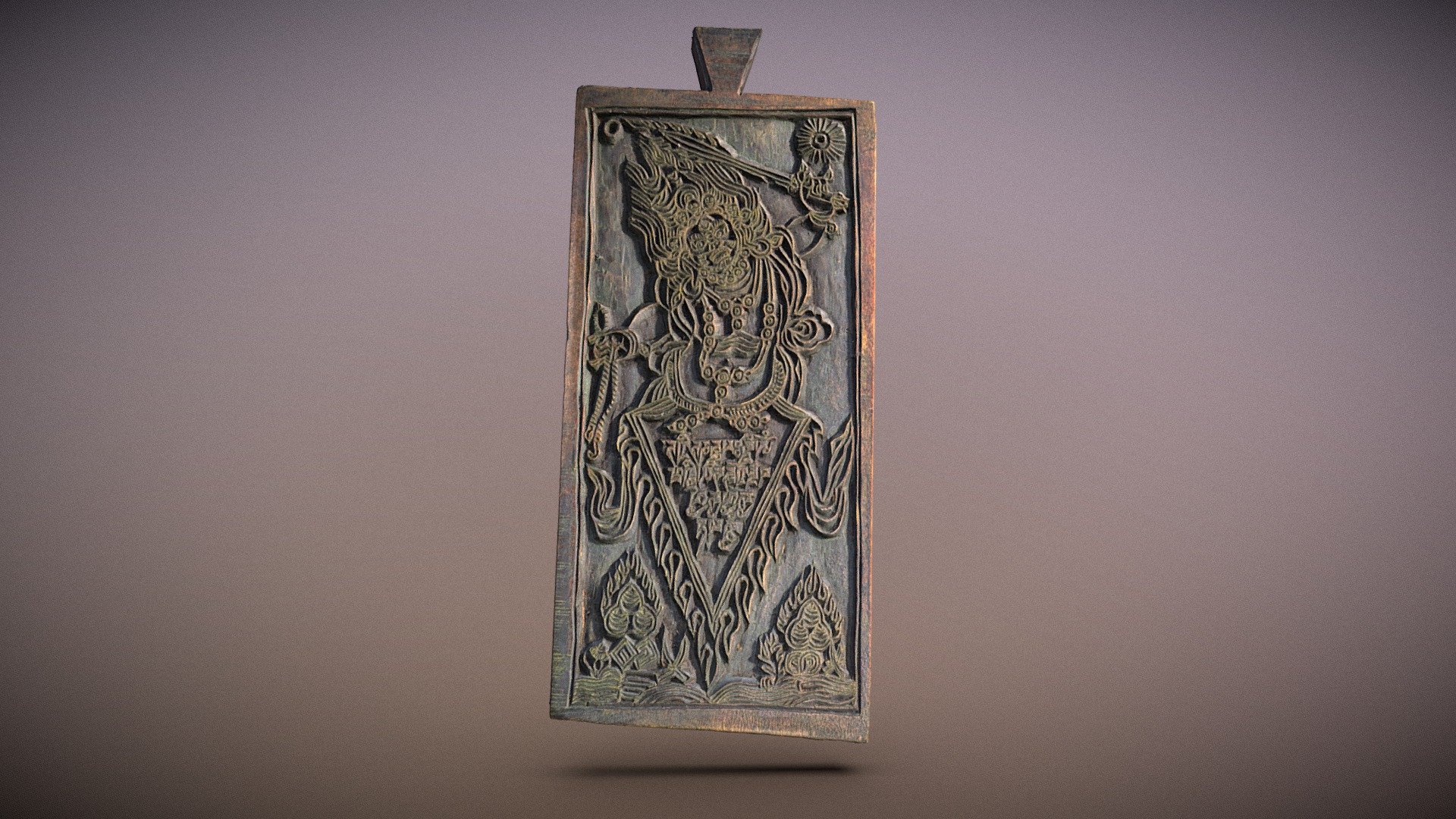 Tibetan Woodcut Print Block