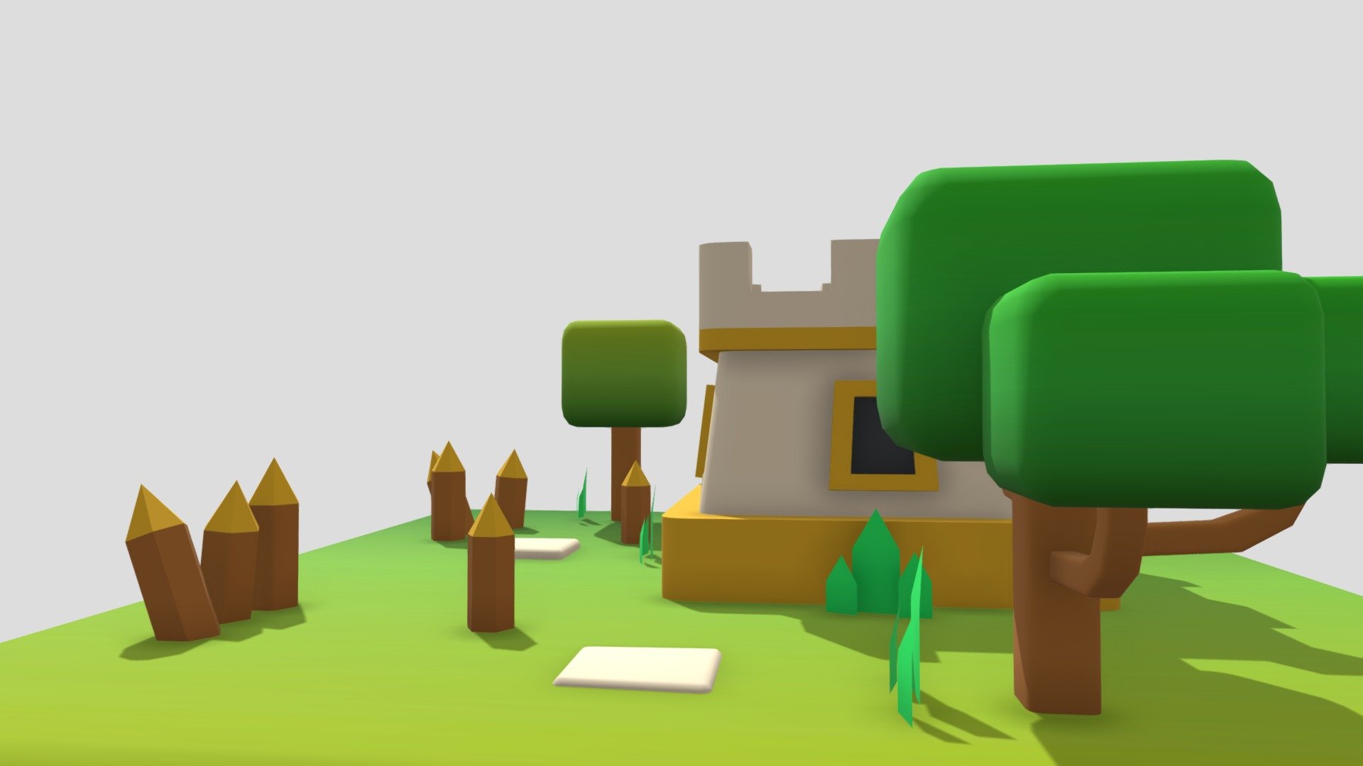 Cartoon small castle