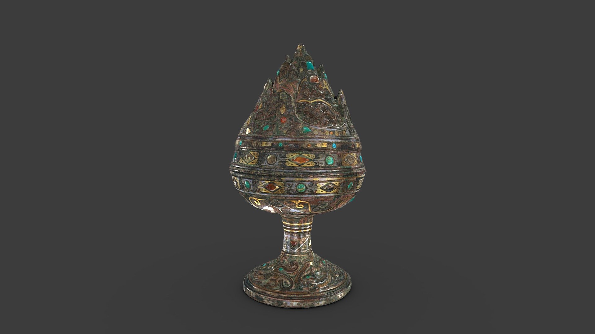 Lidded incense burner (xianglu)