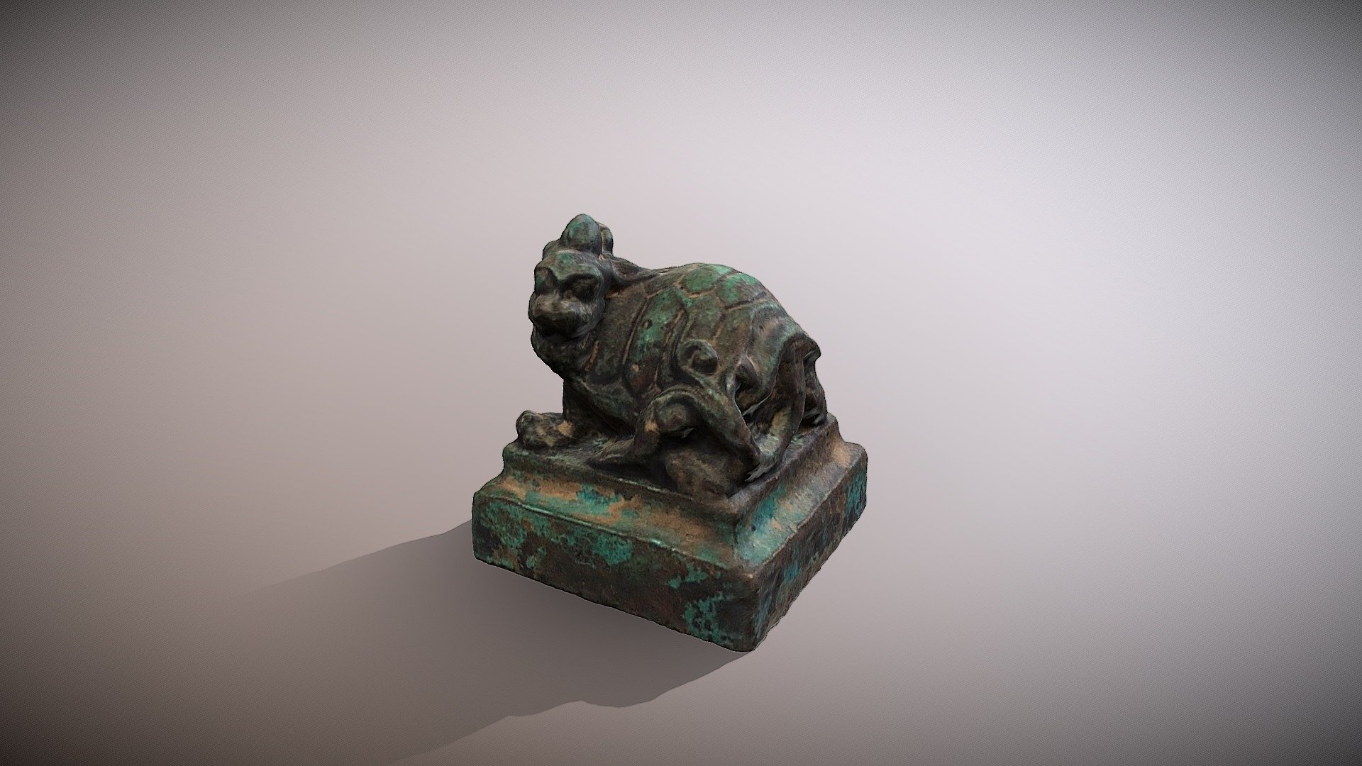 Old Chinese bronze stamp
