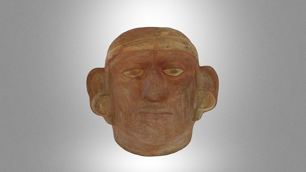 Vessel in the shape of a warrior’s head