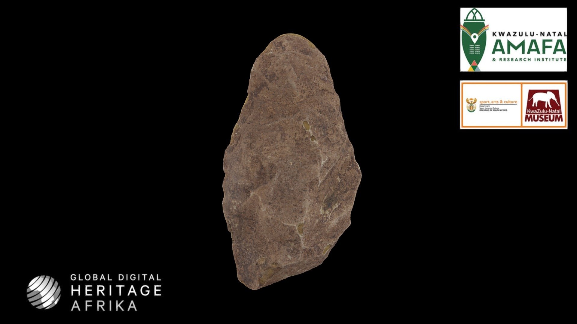 Dolerite handaxe - KZN Museum, South Africa