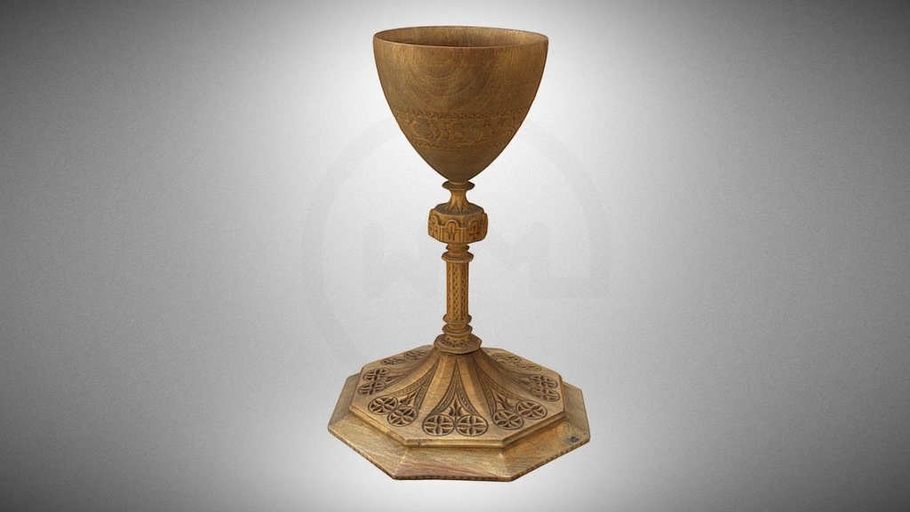 Wooden chalice designed by Stanisław Witkiewicz