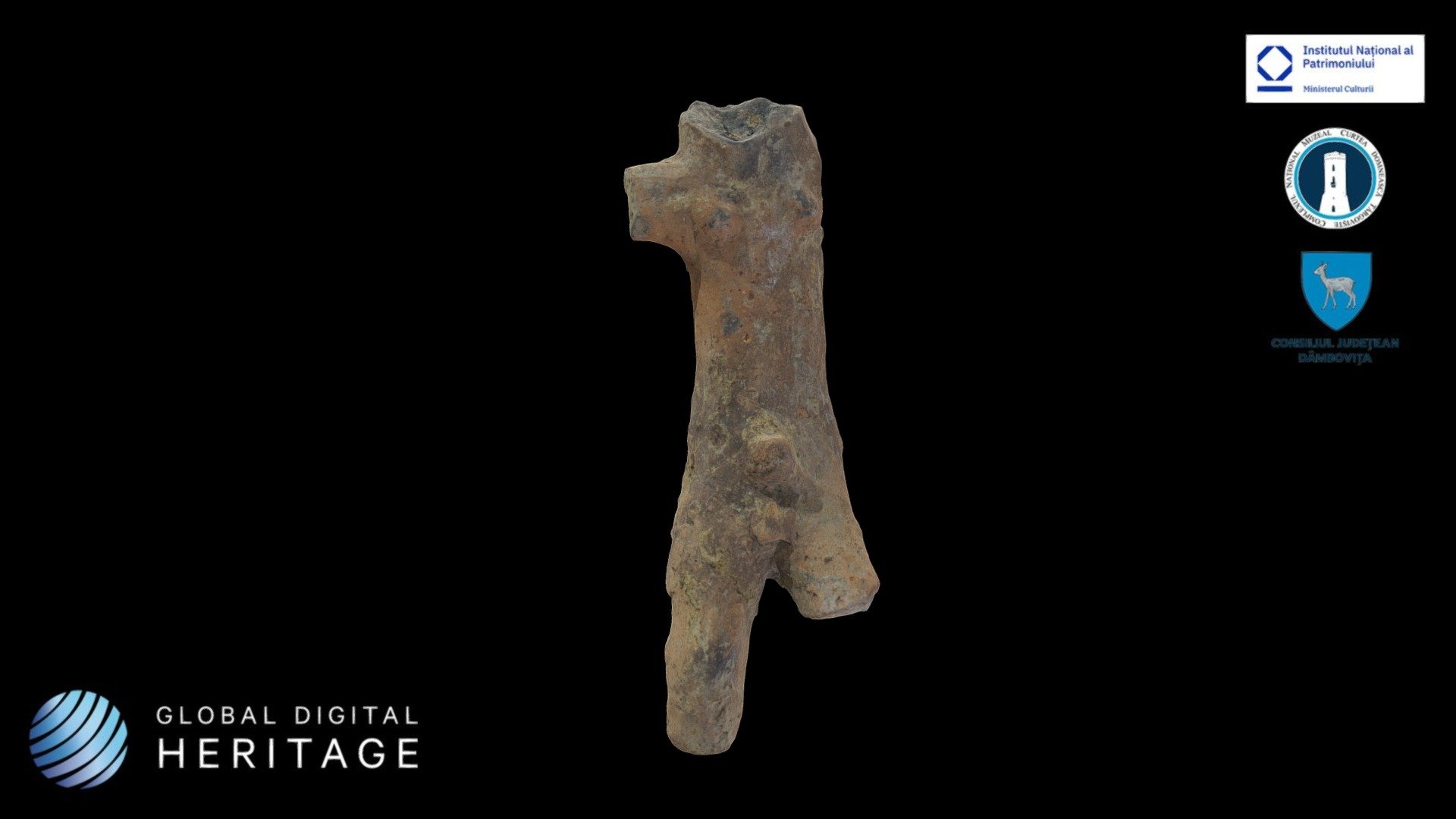 Ithyphallic ceramic male figure