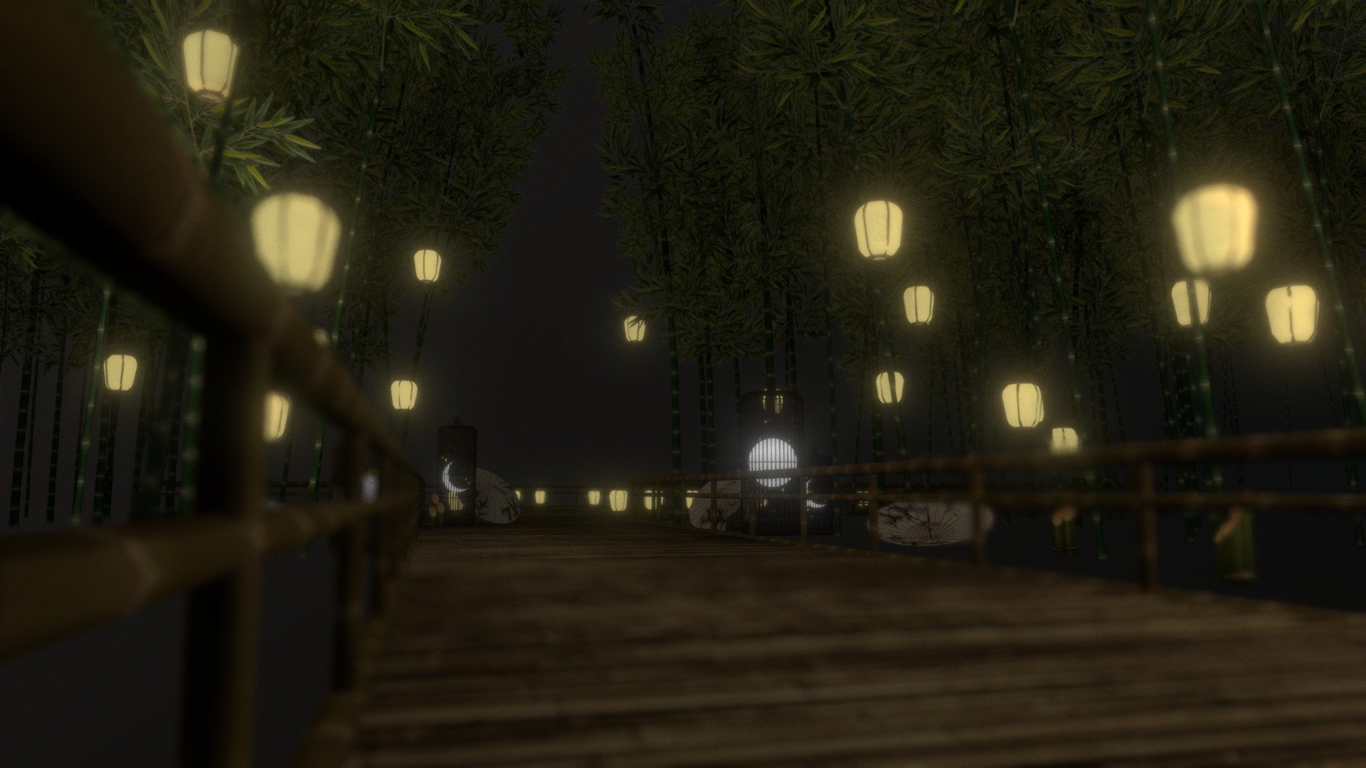 Bridge With Lanterns