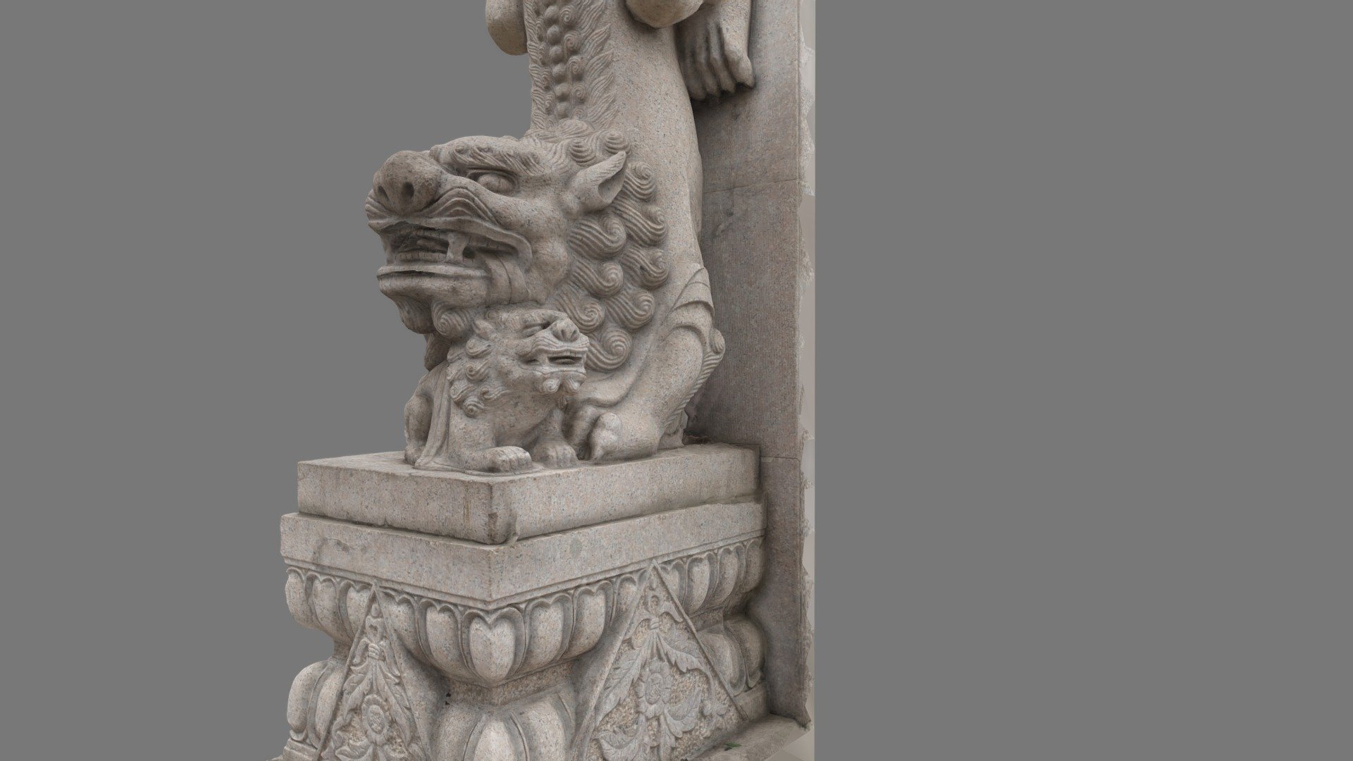 Stone Sculpture Door Lion