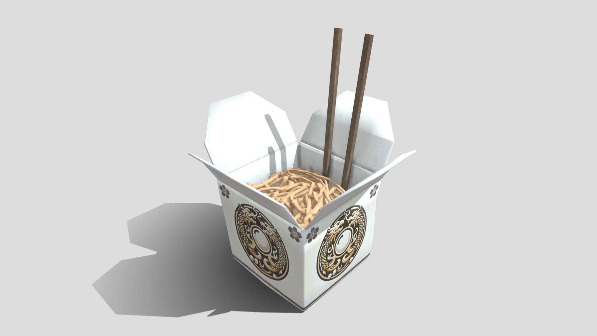 Asian Take-Out Container w/ Noodles 🥡