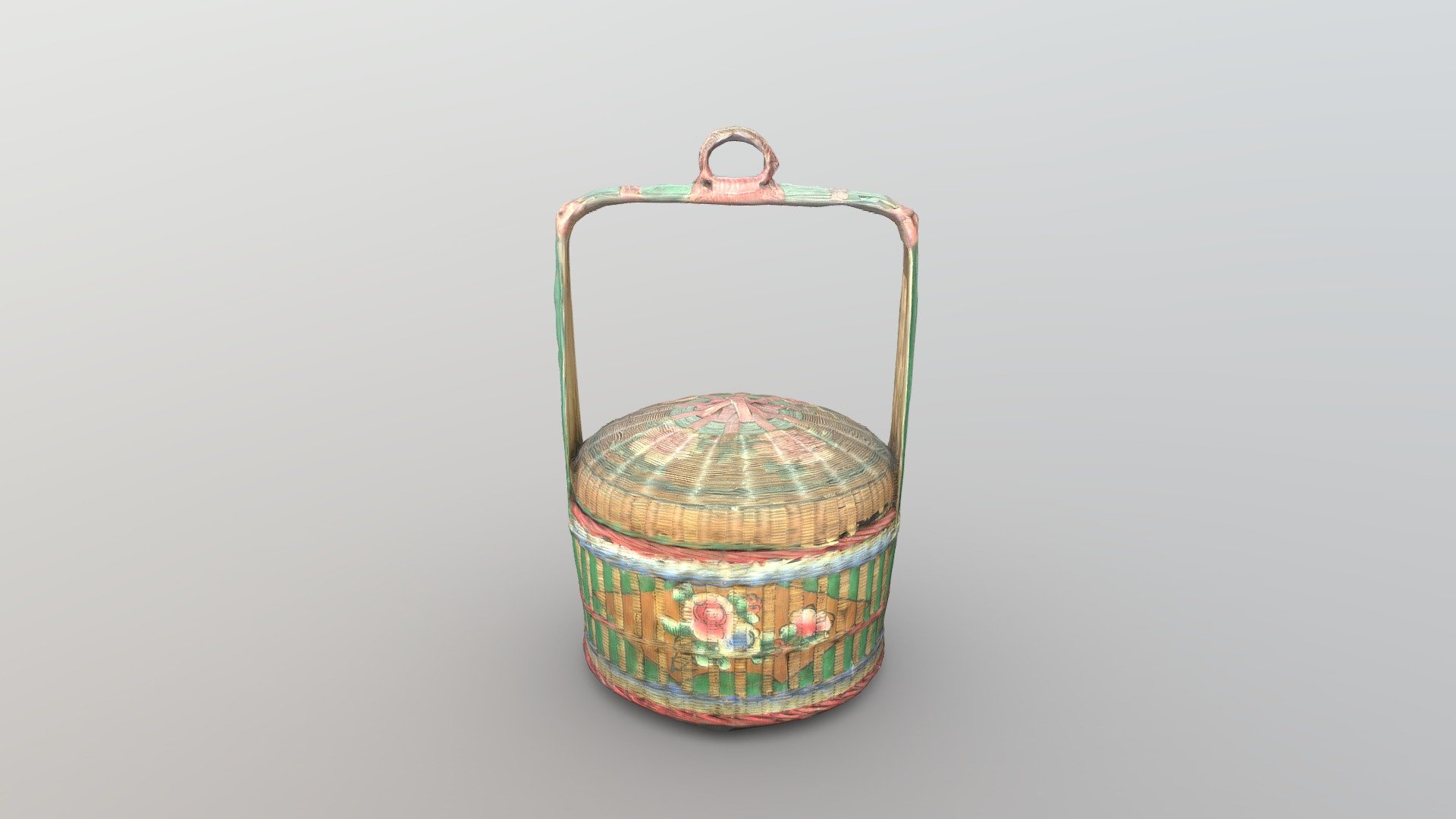 #4 Antique Chinese Basket (1 Tier)