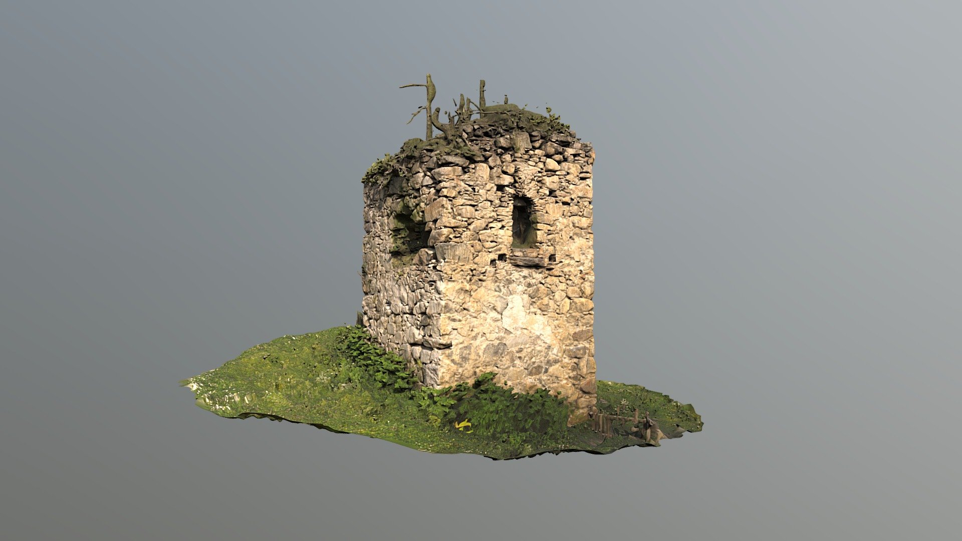 Tower Remains in Latali village, Svaneti