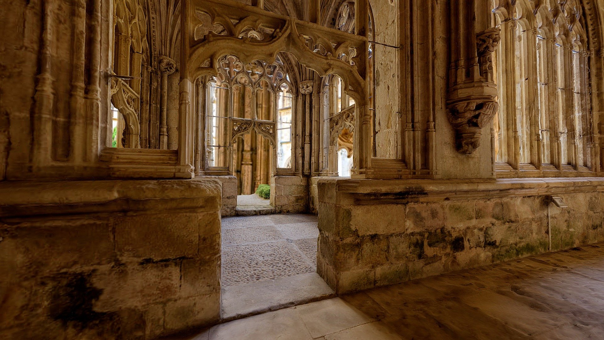 Gothic cloister corner