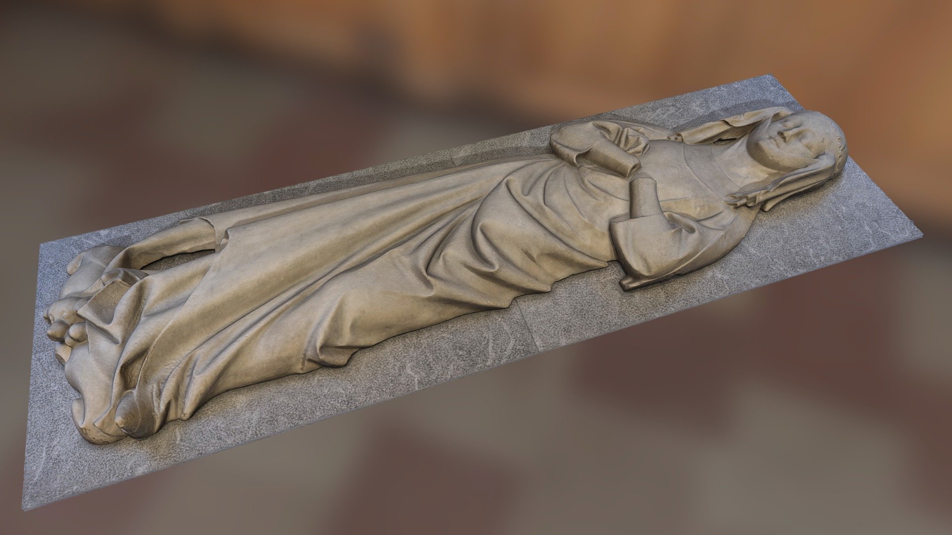 Tomb effigy of a woman