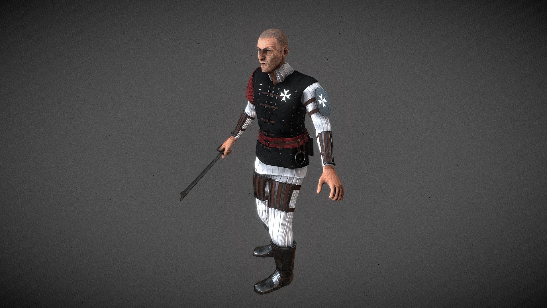 Hospitalier Knight [Mixamo rigged, game ready]