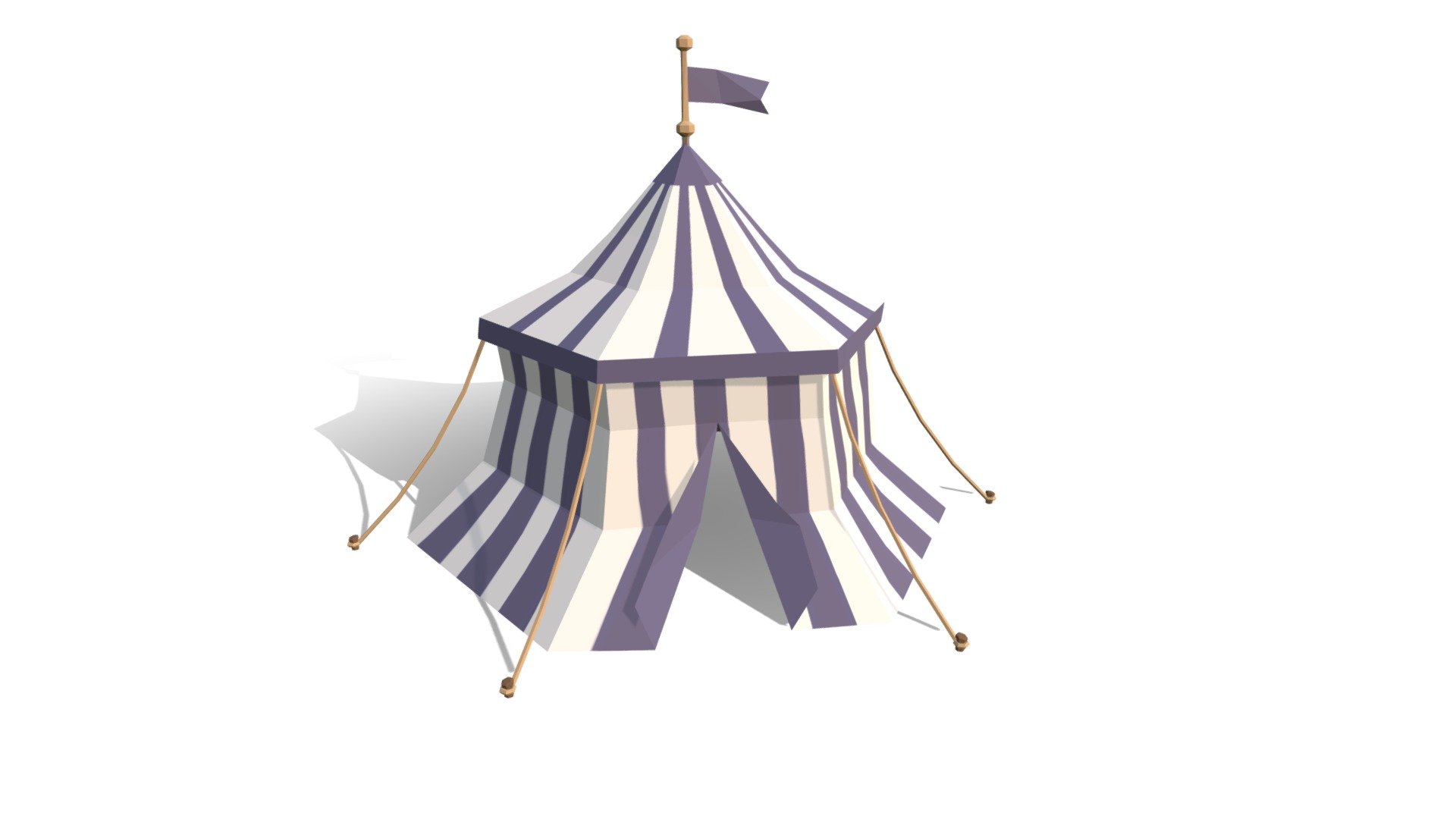 Central circus tent lowpoly