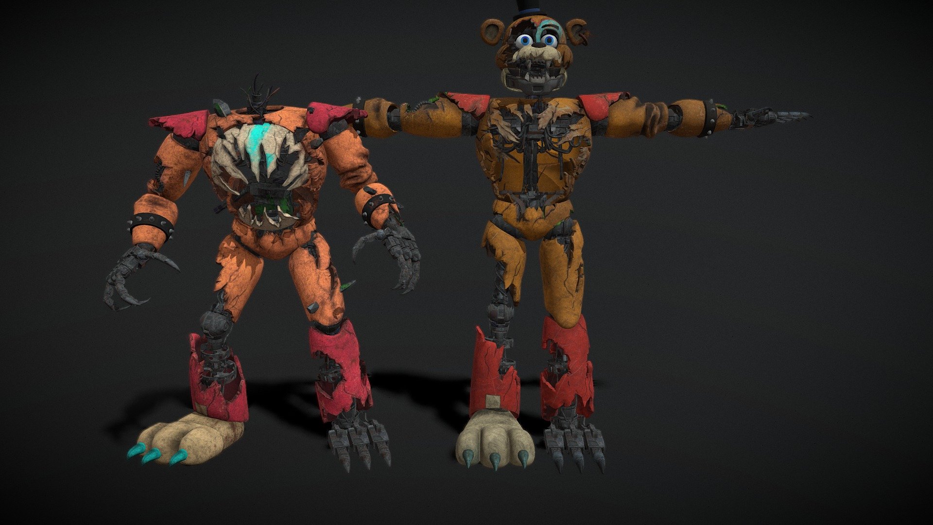Fnaf Ruined Freddy - Fnaf Shattered Freddy