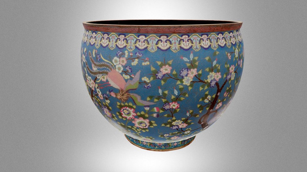 Enamelled vase