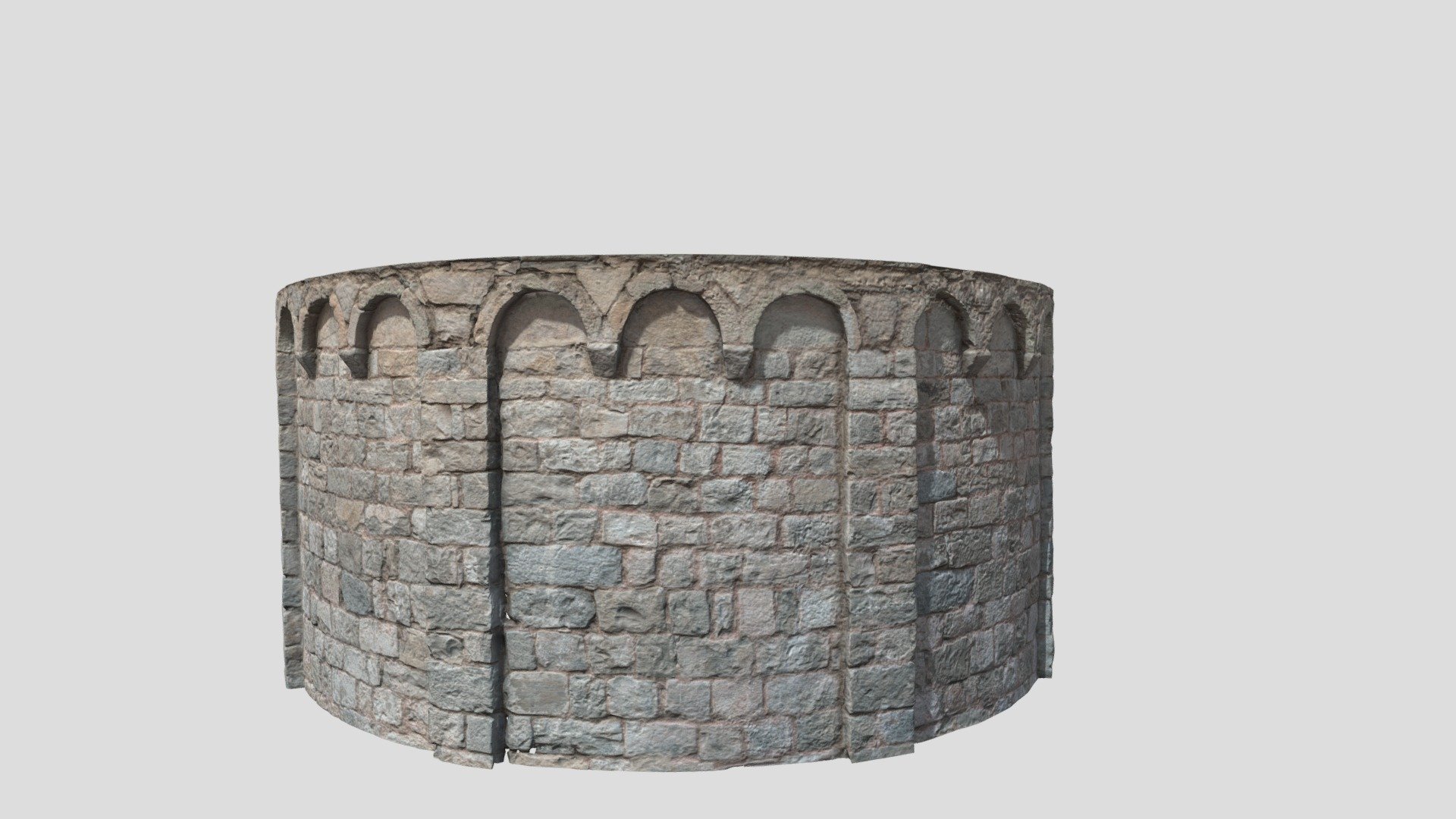 Monastery Wall Round Scan