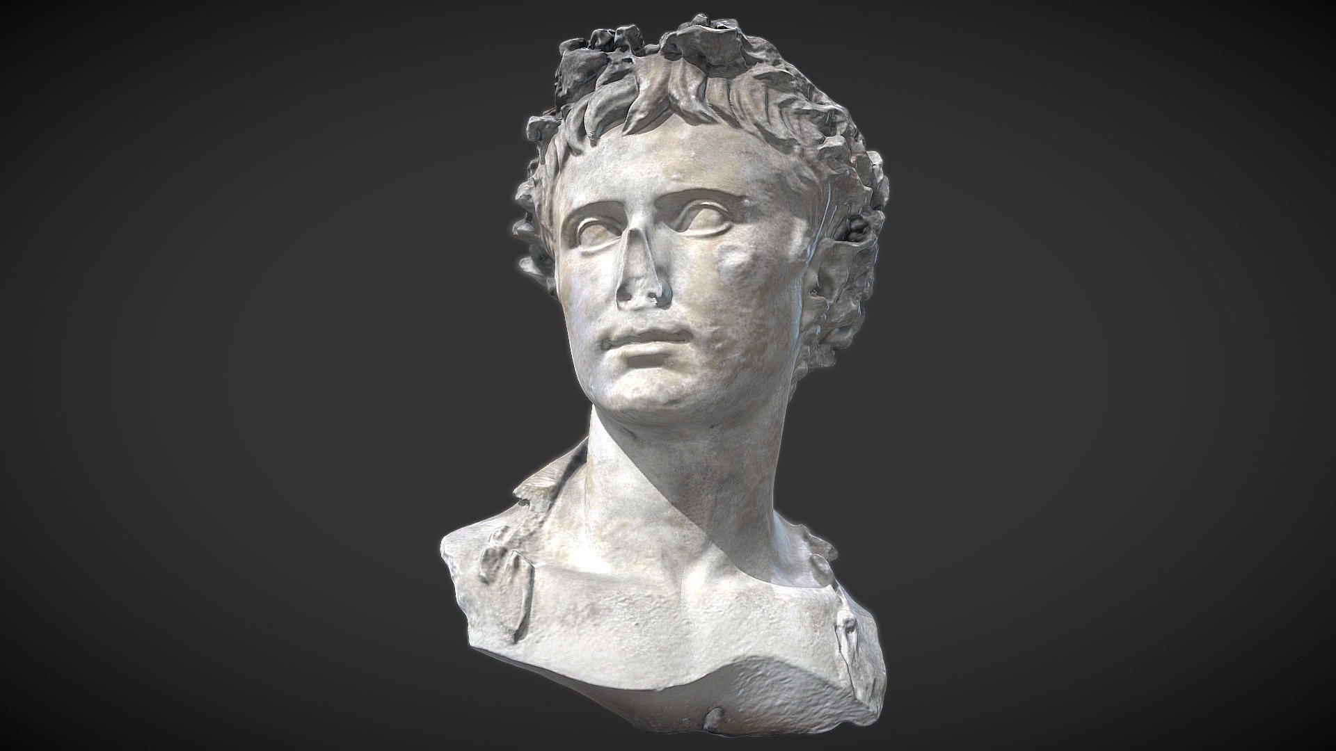 Buste d'Auguste couronné de chêne