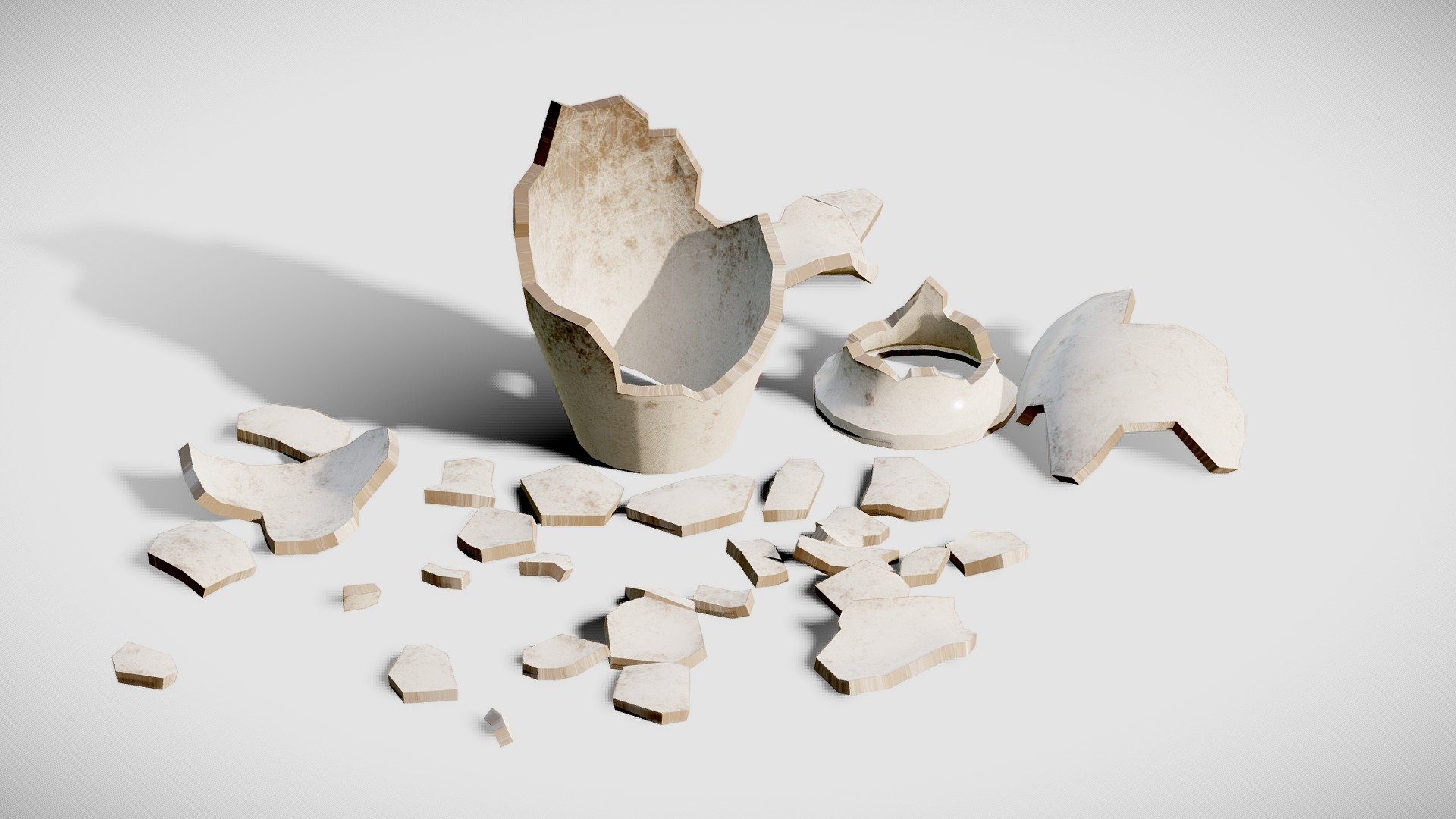 Broken Vase // LOWPOLY