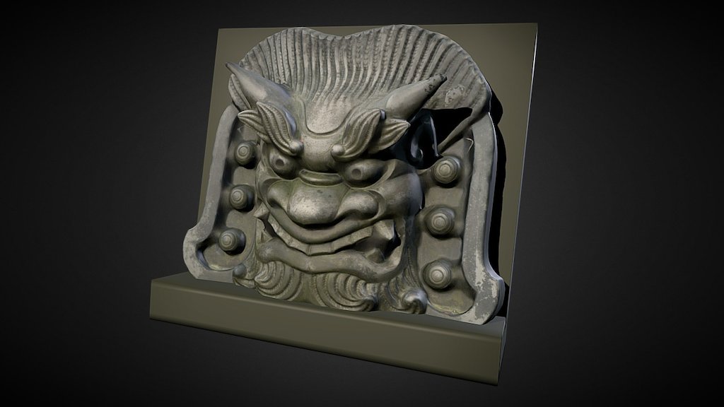 Stone Monster. Temple, Kyoto. Japan