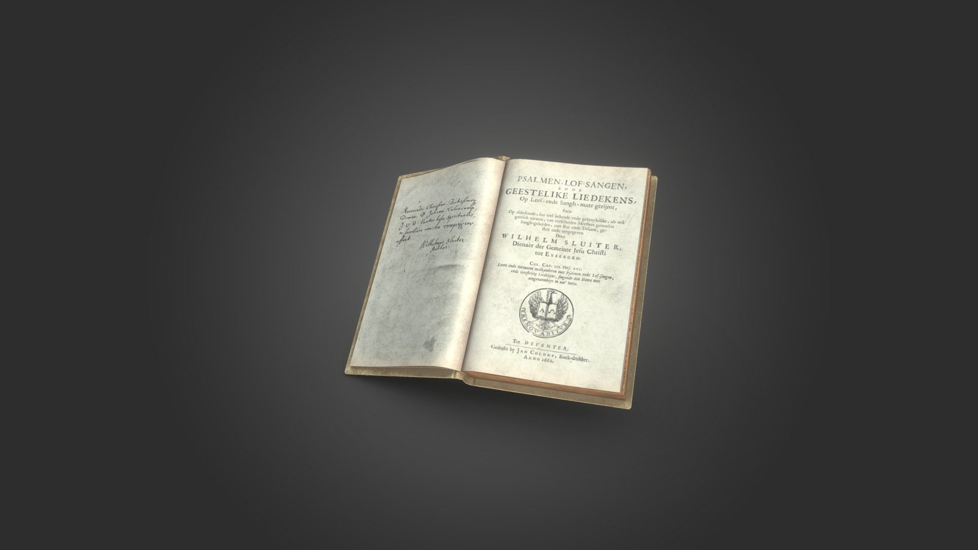 Sluiterboek met psalmen