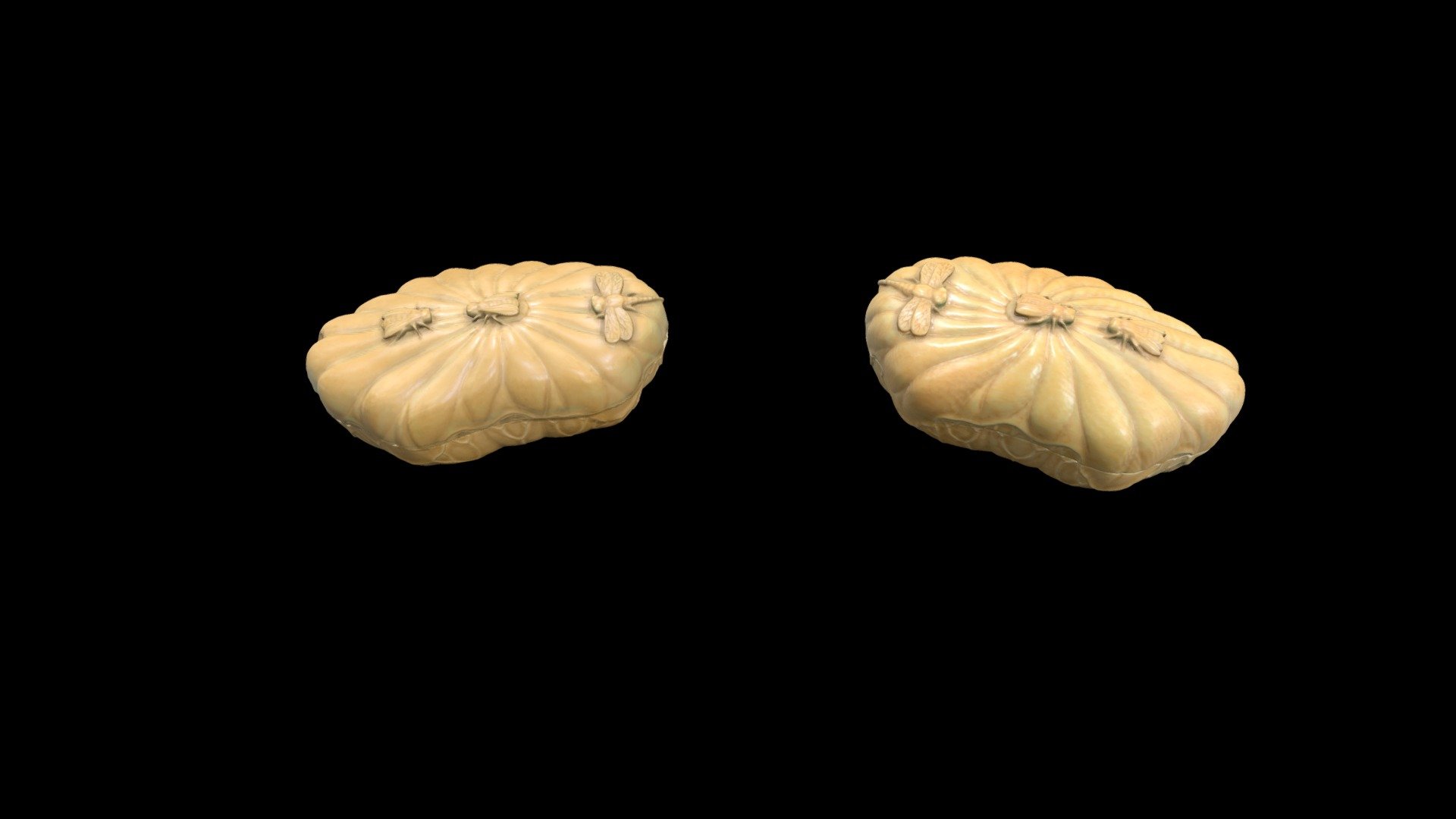 1970.137 Pair of Boxes in Form of Lotus Leaves