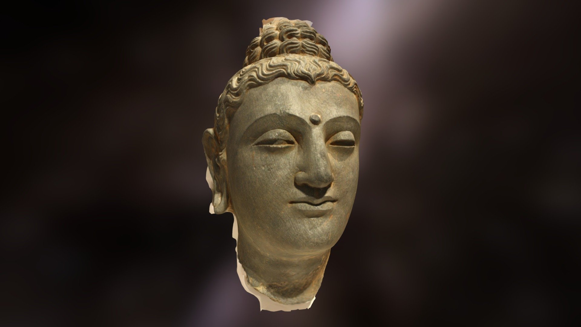 Buddha head sculpture
