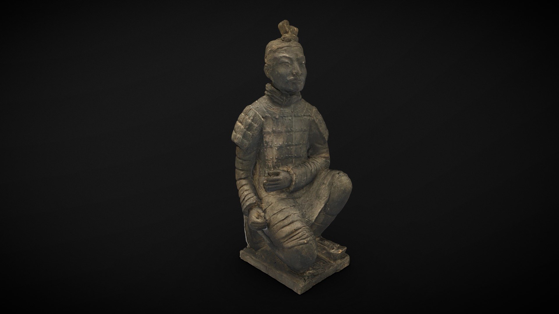 Chinese Kneeling Archer Qin Dynasty Raw Scan
