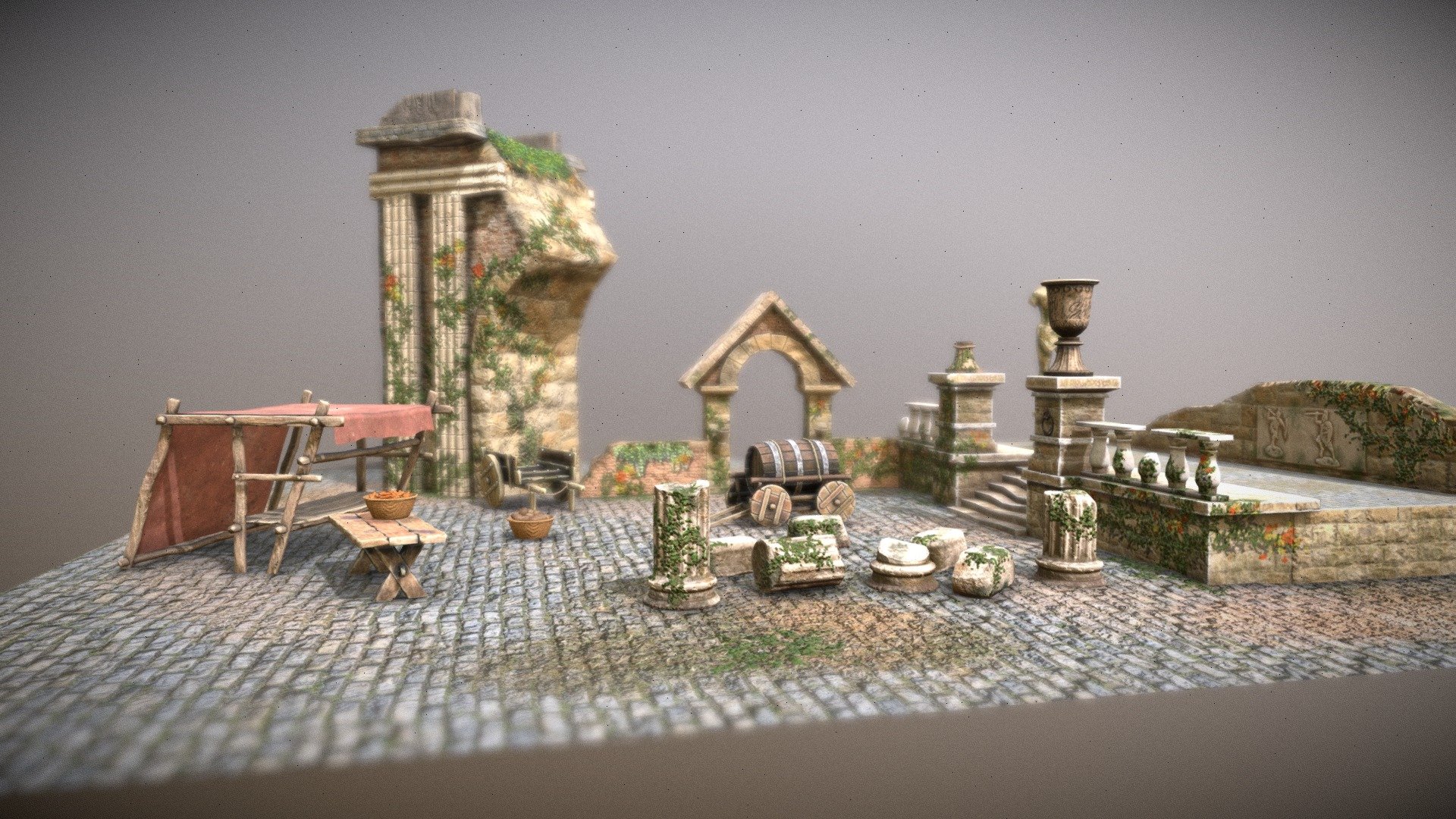 Roman Ruins in Medieval London (remixed)