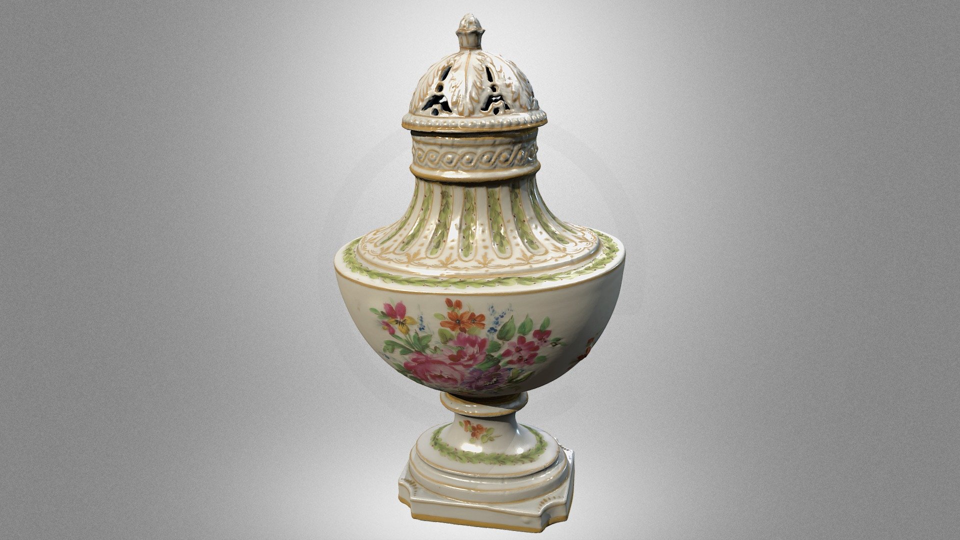 Vase for compositions made from dried flowers