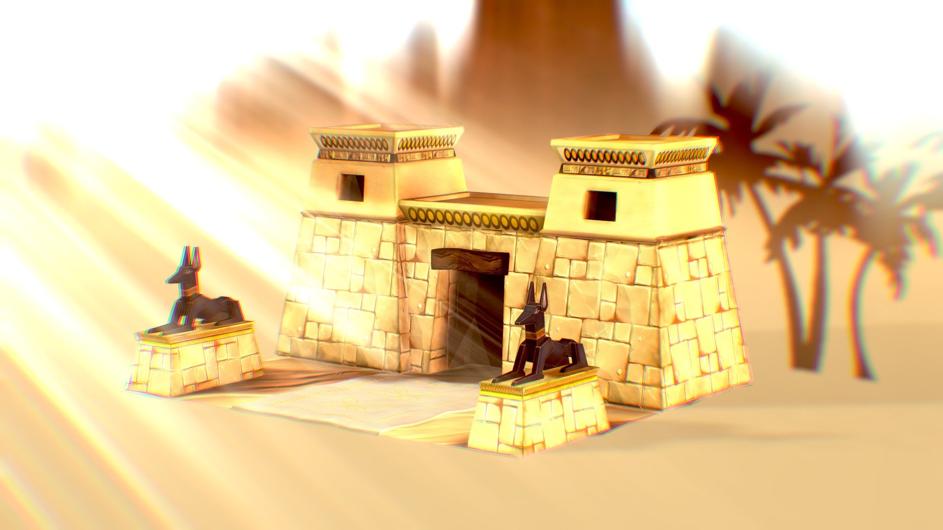 Stylized Ancient Egypt props