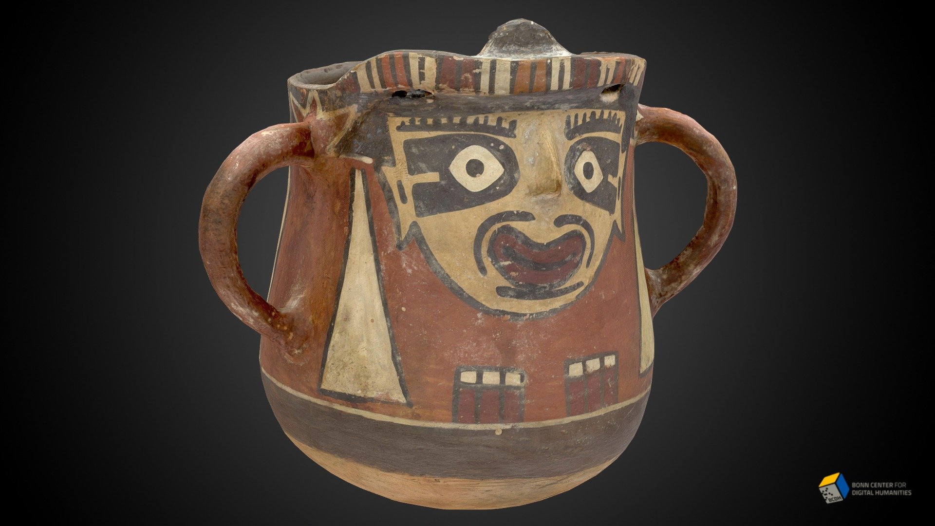 Cup with painted face