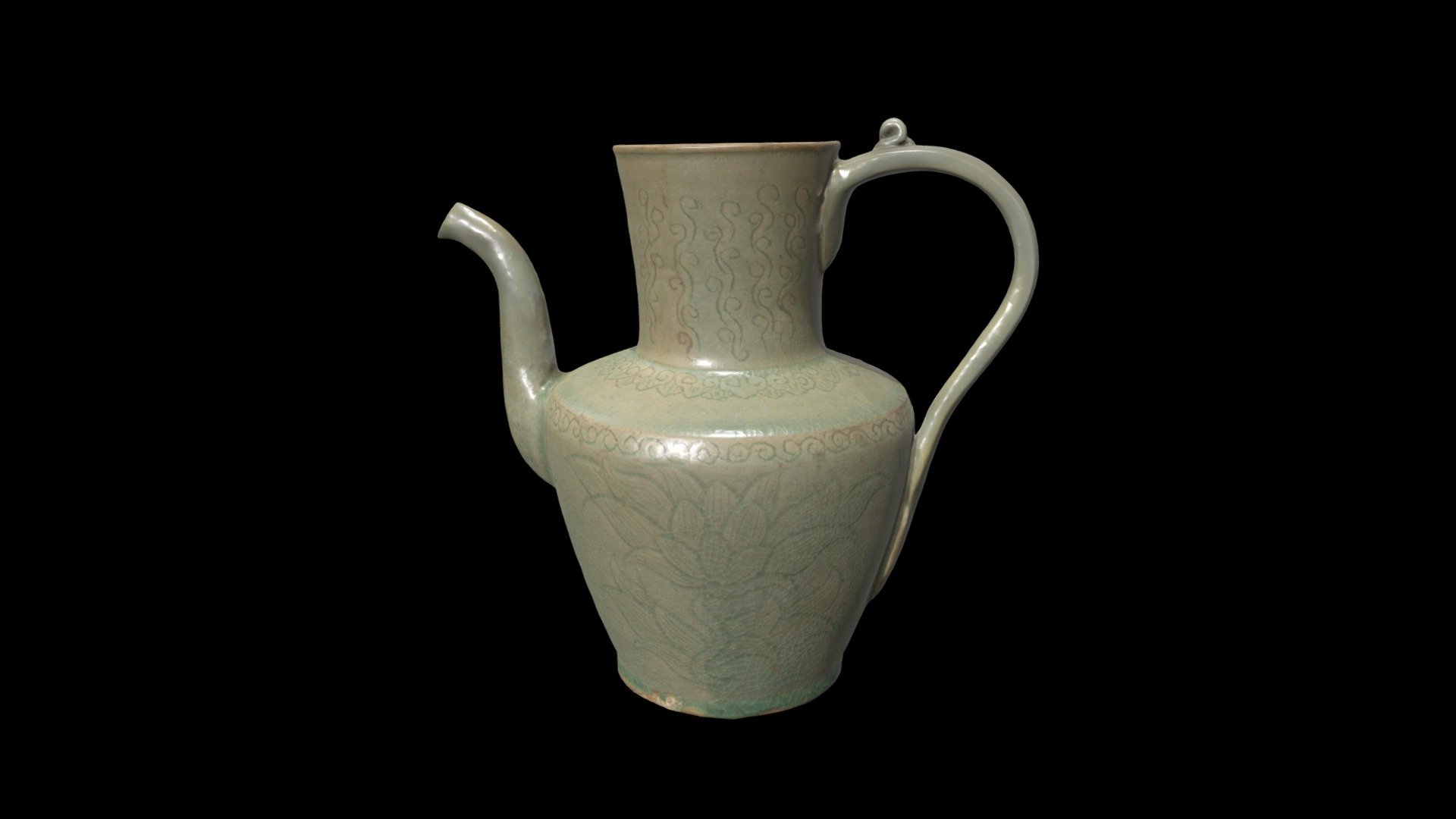 1921.628 Wine Pot with Incised Lotus Design