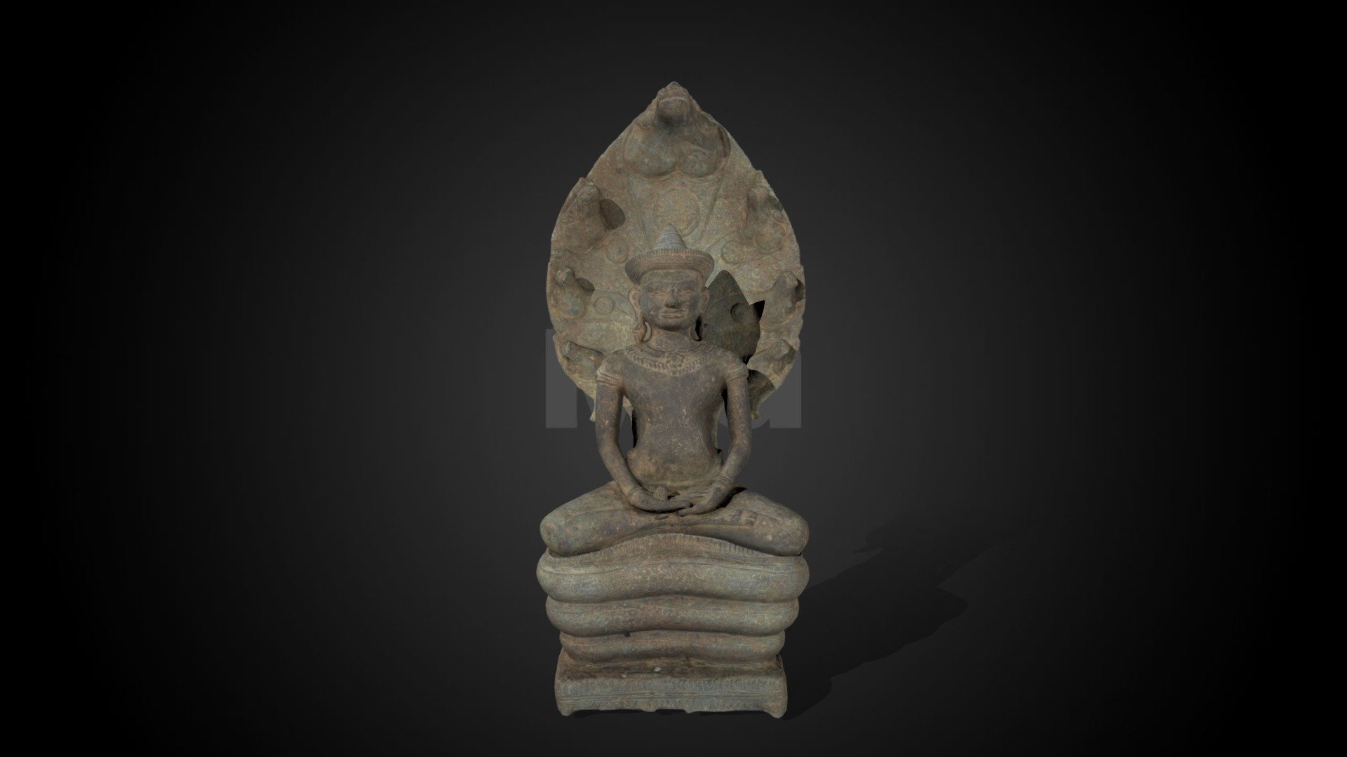 Animated Naga-Enthroned Buddha, 12th - 13th C CE